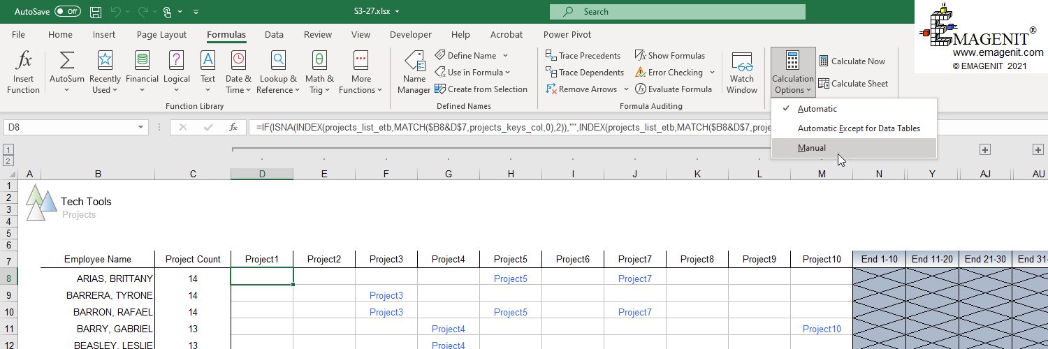 Turn Off/On Microsoft Excel's Calculation Mode
